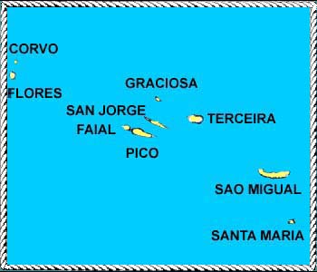 Map of the Azores