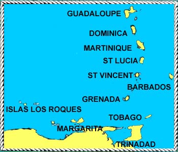 Map of the Caribbean